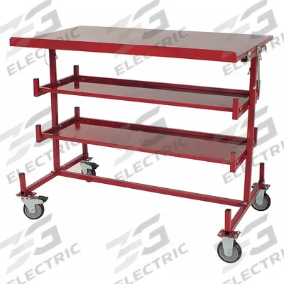 SOUTHWIRE Mobile Workstation with Pivot Top: Fixed Ht - Steel-Top Mobile Worktables