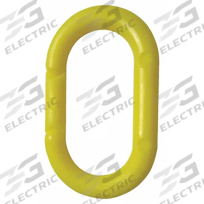APPROVED VENDOR Chain Link for Plastic Chain Barrier: Yellow, 2 in Overall Lg - Master Chain Links for Plastic Chain Barriers