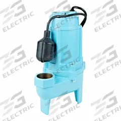 LITTLE GIANT Sewage Ejector Pump: Cast Iron, Single Phase, 3/4 hp, 115V AC, 2 in Max. Dia. Solids (MPN 15SC-CIA-RF). Key specifications — Impeller Material: Nylon; Rated Voltage: 115V AC; Brand: LITTLE GIANT; Switch: Piggyback Tether Float.