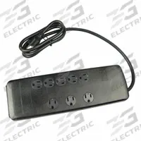 WOODS Surge Protector: 8 Outlets, 6 ft Cord Lg, 3,560 J Rated Energy, 15 A Current, Black, 5-15P (MPN 41618). Key specifications — Brand: WOODS; Mounting Style: Non Mounting.