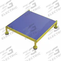 TRI-ARC Adjustable Height Work Platform: 14 in Platform Ht - Max, 24 in Platform Wd, Steel, Adj Ht (MPN MCOS24249). Key specifications — Brand: TRI-ARC; Color: Blue; Tread Type: Antifatigue Mat.