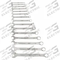 MILWAUKEE Combination Wrench Set: Alloy Steel, Chrome, 15 Tools, 1/4 in to 1 in Range of Head Sizes (MPN 48-22-9415). Key specifications — attr309520: Chrome; attr309519: Alloy Steel; attr324929: MILWAUKEE; attr309512: Tray; attr309522: No; attr309533: Yes.