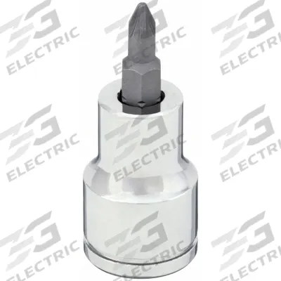 WESTWARD Socket Bit: 3/8 in Drive Size, Pozidriv Tip, #1 Tip Size, 1 55/64 in Overall Lg - Pozidriv Bit Sockets