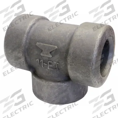 ANVIL Metal Pipe Tee: 4 in x 4 in x 4 in, Steel, Class 6000 - Threaded High-Pressure Pipe Fittings