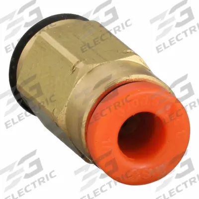 SMC Push-Fit Adapter Fitting: 1/8 in OD x 1/8 in Pipe Size, Push-to-Connect x MUNF - Polybutylene & Brass Tube Fittings