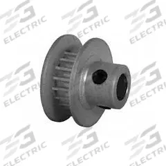 DAYTON Timing Pulley: Modified Curvilinear, Fixed, For GT Timing Belt Section, For 3 mm Belt Wd (MPN 18-2P03M6FA4). Key specifications — Brand: DAYTON; Finish: Clear Anodized; For Belt Series: Powerhouse®.