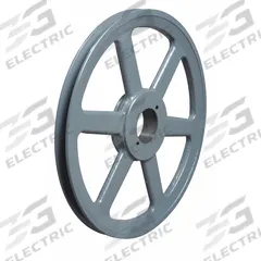APPROVED VENDOR V-Belt Pulley: BK150, 1 Groove, 14.75 in OD, Bushed Bore, H/QT, Cast Iron. Key specifications — Pulley Industry Number: BK150; Pitch Diameter: 14 in (4L, A); For Belt Section (broad, with similar types): 4L, A, or AX.