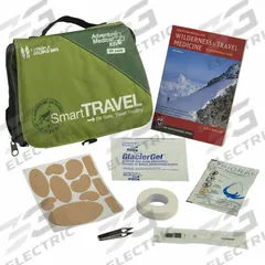 ADVENTURE MEDICAL First Aid Kit and Housing: Gen Purpose, 2 People Served, 100 Components, Fabric (MPN 0130-0435). Key specifications — Adhesive Bandages Included: (6) Bandages; Application: General Purpose; Brand: ADVENTURE MEDICAL; Housing Color: Green; Housing Material: Fabric; Includes Oral or Inhalant Medication: Medication Included; Mountable: Portable; Oral and Inhalant Medicinals Included: (4) Anti-Diarrheals.