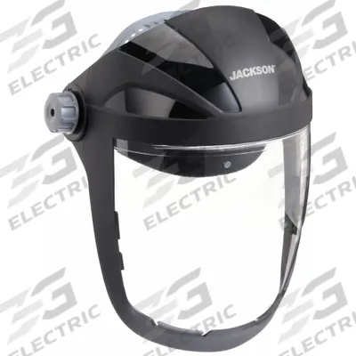 JACKSON SAFETY Face Shield: Clear, Anti-Fog, Reusable, 12 1/8 in Visor Wd - General Purpose Full-Frame Face Shields