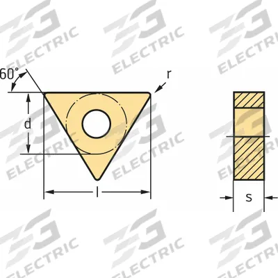 WALTER Triangle Turning Insert: TNMG334-MK5 WKK10S - Triangle (T) Indexable Turning Inserts