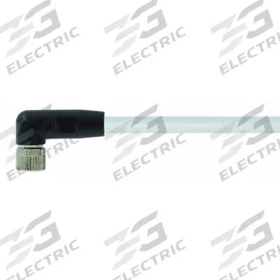 MURRELEKTRONIK Cordset: M8 Female Right Angle X Bare Wire, 4 Pins, Gray, PVC, 1.5 m Cable Lg - Single-Ended Cordsets with PVC Jacket for Flexing Applications