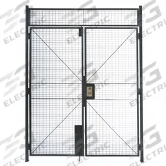 WIRECRAFTERS Hinged Double Door: 12 1/2 ft H x 8 3/8 ft W x 2 in D, Gray, Enamel/Powder-Coated (MPN DHD8712). Key specifications — Finish: Powder-Coated; Material: Steel; Includes Mounting Hardware: Yes; Brand: WIRECRAFTERS.