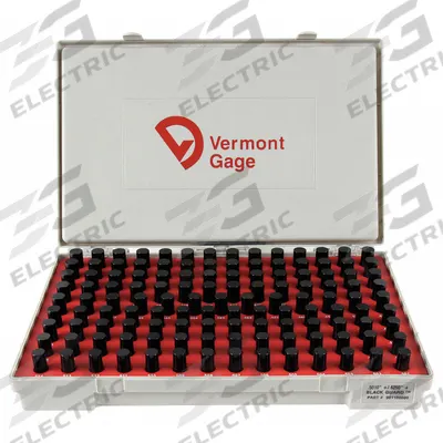 VERMONT GAGE Black Oxide-Coated Pin Gauge Set: Go (Plus), 0.501 in to 0.625 in - Go (Plus) Pin Gauge Sets - Black Oxide Finish