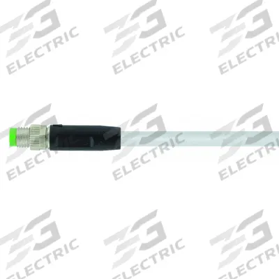MURRELEKTRONIK Cordset: M8 Male Straight X Bare Wire, 4 Pins, Gray, PUR, 5 m Cable Lg - Single-Ended Cordsets with PUR Jacket for Twisting Applications