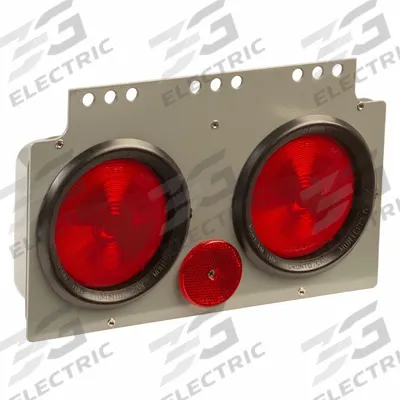 GROTE Stop/Turn/Tail Light: Incandescent, Stop Light, Red, Rectangular, 7 3/4 in Overall Ht - Stop Lights