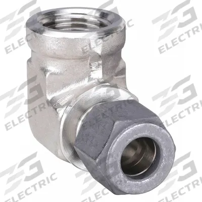 PARKER Compression Fitting Elbow: 3/8 in OD x 3/8 in Pipe Fitting Size - Single-Ferrule Stainless Steel Fittings