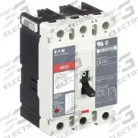 EATON Molded Case Circuit Breaker: 150 A Amps, 65kA at 600V AC, Fixed, ABC, Line/Load Lug, Std, HMCP (MPN HMCP150U4C). Key specifications — Series: HMCP; Max. AIR Rating: 65kA at 600V AC; Instantaneous Trip: Fixed; Phase Connection: ABC; Terminal Connection: Line/Load Lug; Frame Size: 250A/J.