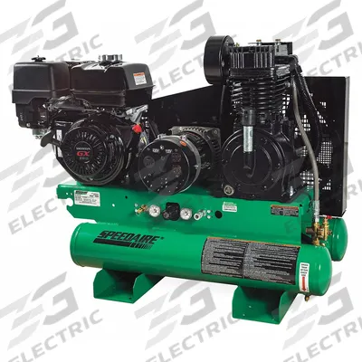 SPEEDAIRE Stationary Air Compressor/Generator: 2 Stage, 13 hp Engine, Honda, 15.7 cfm - Combination Air Compressors & Generators