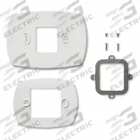 HONEYWELL HOME Cover Plate: FocusPRO TH5110 Series, 4YE42/4YE43, Horizontal / Rectangle, Horizontal (MPN 50001137-001). Key specifications — Brand: HONEYWELL HOME; Compatible Brand and Series: FocusPRO TH5110 Series; Compatible Grainger Part Number: 4YE42; Mounting Direction/Shape: Horizontal; Accessory Type: Cover Plate; Color/Material: White, Plastic; Includes: Cover Plates; Bracket for J-Boxes.