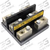 BUSSMANN Fuse Block: Open Block Design, 3 Pole, 300 V AC, Box Lug, Non-Indicating (MPN T30200-3C). Key specifications — Brand: BUSSMANN.