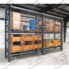WIRECRAFTERS Enclosure Kit: 3 Bays, 108 in x 48 in x 120 in, 10 ga, Steel, Powder Coated, Gray (MPN RE91048SD3). Key specifications — Brand: WIRECRAFTERS; Material: Steel; Includes: (3) Sliding Doors; Includes Hardware: Yes; Finish: Powder Coated; Color: Gray.