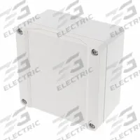 HAMMOND Enclosure: Polycarbonate, 4 in x 4 in x 2 in, NEMA 12/13/4/4X/6/6P, Screw On, Solid Cover (MPN 1555L2GY). Key specifications — Brand: HAMMOND; Closure Method: Screws; Knockouts: Not Included.
