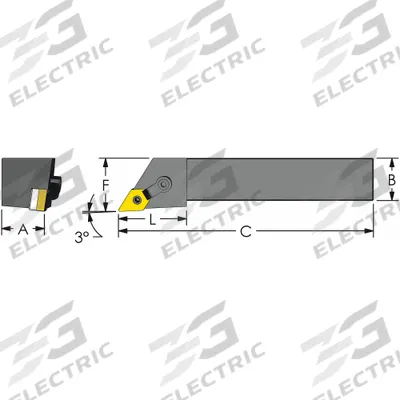 ULTRA-DEX USA Indexable Turning and Profiling Tool Holder: MDJNR 20-4D (MPN 974-000-131) - Indexable Turning & Profiling Toolholders