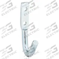 MONROE PMP Hook: Screw, 1 Points per Hook, Silver, 1 3/4 in Projection, Steel, 3 3/4 in Overall Ht (MPN 4HDW5). Key specifications — Color: Silver; Finish: Zinc Plated; Material: Steel; Product Type: Hook.