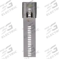 TY-RAP Cable Tie: 24 in Nominal Lg, 7 1/2 in Nominal Max. Bundle Dia., 0.47 in Wd, Silver, 100 PK (MPN TYS24-470). Key specifications — Brand: TY-RAP; Locking Style: Stainless Steel Barb; Color: Silver.