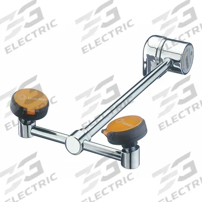 GUARDIAN EQUIPMENT Plumbed Eyewash: Std, Eyes and Face Coverage, Swing Down, Center - Counter-Mount Eyewash Stations