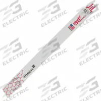 MILWAUKEE Reciprocating Saw Blade: 10 Teeth per Inch, 12 in Blade Lg, 0.05 in Blade Thick, Bi-Metal (MPN 48-01-2714). Key specifications — attr1109198: 10; attr1109200: Rigid for Straight Cuts; attr1109201: Straight; attr1109209: MILWAUKEE.
