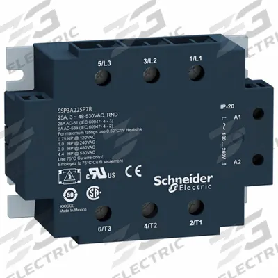 SCHNEIDER Solid State Relay: Surface Mounted, 25 A Max Output Current, SCR - Surface-Mounted Relays