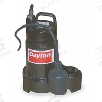 DAYTON Effluent Pump: 1/2 hp, 120V AC, Single Phase, 78 gpm Flow Rate @ 10' of Head, 31 ft Max. Head (MPN 4HU73). Key specifications — Impeller Material: Cast Iron; Rated Voltage: 120V AC; Brand: DAYTON.