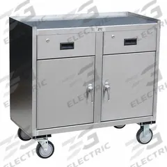JAMCO Mobile Cabinet Workbench: 37 in x 27 in, Stainless Steel, 1,200 lb Overall Load Capacity (MPN YV236U500). Key specifications — Assembly: Fully Assembled; Brand: JAMCO.