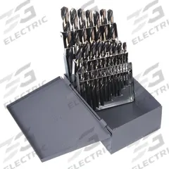 CLE-LINE Reduced Shank Drill Set: 29 Pc, 1/16" to 1/2", 135° Split Point, Black Oxide HSS (MPN C21163). Key specifications — attr1238911: Metal Index.