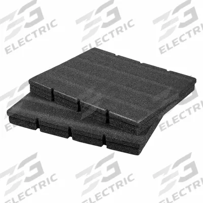 MILWAUKEE PACKOUT Foam Insert: 16 5/16 in W x 3 5/8 in H x 12 1/2 in L, Foam, Black - PACKOUT Tool Storage Foam Inserts