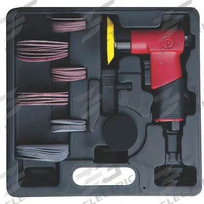 CHICAGO PNEUMATIC Air Orbital Sander: 3 in Disc, Hook and Loop, 3/32 in Orbit, Non-Vacuum - Self-Vacuum Random Orbital Sanders
