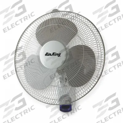 AIR KING Mounted Fan: 16 in Blade Dia, Oscillating, 3 Speeds - Office Wall-Mount Fans