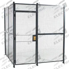WIRECRAFTERS Partition Cage: 12 ft W x 12 ft D 8 ft H, Gray, 2 Sides, Powder-Coated (MPN 12122RW). Key specifications — attr1283235: Yes; attr1283272: WIRECRAFTERS; attr1283267: Welded; attr1283268: Complete Wire Security Cages; attr1283246: Keyed Different Cylinder; attr1283240: In; attr1283243: Yes; attr1283245: Hinged.