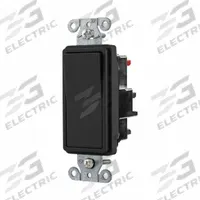 HUBBELL Wall Switch: Rocker Switch, 3-Way, Maintained, Black, 120/277V AC, 15 A (MPN DS315STBK). Key specifications — Illuminated: No; Voltage Rating: 120/277V AC.