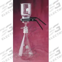 Filtration Support Assembly: 60 um Max Particle Size, 90 mm Dia, 1 L Funnel Capacity, Non-Sterile (MPN 953825-0090). Key specifications — Includes Stopper: Yes; Material: Silicone; Product Type: Microfiltration Assembly; Brand: KIMBLE.