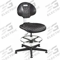Cleanroom Task Chair: Polyurethane, Armless, Ht Range 21 in to 31 in, 18 1/2 in Seat Wd, 0 Casters (MPN 7500C1-BLK). Key specifications — Foot Support: Yes; Base Material: Nylon; Brand: BEVCO; Product Type: Cleanroom Task Chair; Cleanroom Class: ISO 4; ESD-Safe: ESD-Safe.