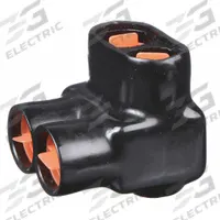 BLACKBURN Multitap Connector: 2 Port, Single-Sided Entry, 10 AWG – 350 kcmil Wire Size, Black (MPN AMT350). Key specifications — Body Material: Aluminum; Brand: BLACKBURN.