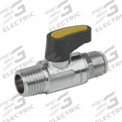 JOMAR VALVE Manual Two-Way Ball Valve: 1/4 in, Brass, Straight, Push x Push, Two-Piece, Lever, 25 PK (MPN 186-731). Key specifications — Brand: JOMAR VALVE; Handle: Locking Lever.