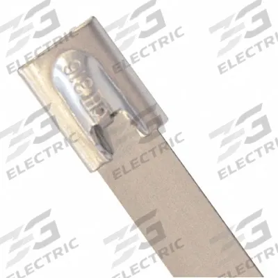 DOLPHIN COMPONENTS CORP Cable Tie: 18 in Nominal Lg, 4 in Nominal Max. Bundle Dia., Silver, 2 - 316 Stainless Steel Cable Ties