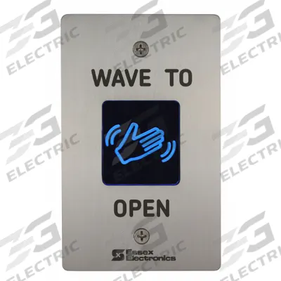ESSEX Wave-to-Open Touch Plate: 4 1/2 in Ht, 1 1/4 in Dp, 2 3/4 in Wd, Gray - Wave-to-Open Exit Devices