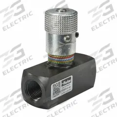 PARKER Flow Control Valve: 25 gpm Max Flow Rate, #12 SAE O-Ring Boss, #12 SAE O-Ring Boss, Steel (MPN N1220S). Key specifications — attr1018158: Manual; attr1018114: Rotary Knob; attr1018116: Steel; attr1018117: PARKER; attr1018137: Two-Way.
