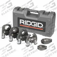 RIDGID Press Tool Accessory Kit: 1/2 in to 1 in Pipe, Black Iron/Steel, Compact Tool Types (MPN 66993). Key specifications — attr518793: Black Iron; attr518792: Viega MegaPress; attr553578: 48443 - 1 in MegaPress Compact Jaw; attr518791: RIDGID.