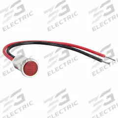 DAYTON Flush Panel Light: 12 mm Panel Mounting Hole Dia, LED, Flush Head (MPN 22NY41). Key specifications — Brand: DAYTON; Electrical Connection: 6 in Wire Leads.