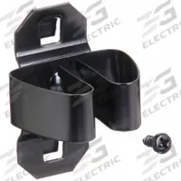APPROVED VENDOR Standard Spring Clip: 1 1/2 in x 1 1/2 in, Screw-In, Surface, Black (MPN 5TPL9). Key specifications — Mounting Type: Surface; Color: Black; Accessory Type: Standard Spring Clip; Locking System: Screw-In; Brand: APPROVED VENDOR.